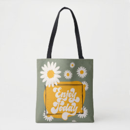 Tela Bolso tote Disfruta Hoy, bolso tote con diseño de 