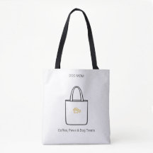 Bolso tote esencial para mamá de perro: Café, Pata