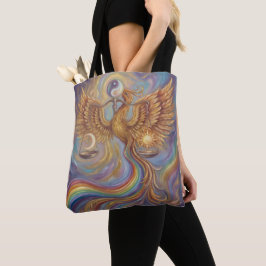 Tela Bolso tote espiritual de equilibrio de fénix