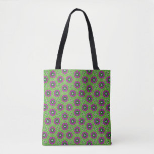 Tela Bolso Tote Flor de Flor Morada Vintage