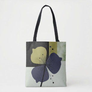 Tela Bolso tote floral abstracto: ritmo de color suave