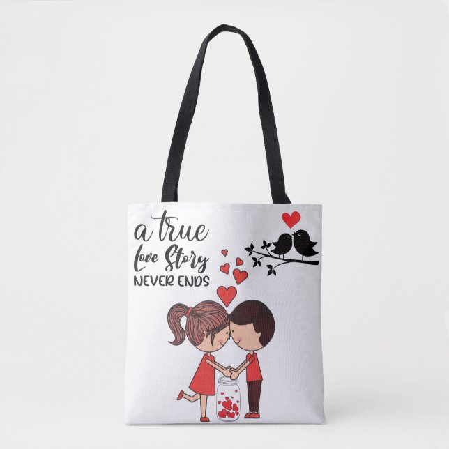 Tela Bolso Tote Historia de Amor (Anverso)