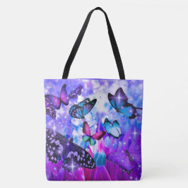 Tela Bolso Tote Mariposas Día de la Madre