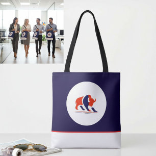 Tela Bolso tote minimalista de símbolo moderno