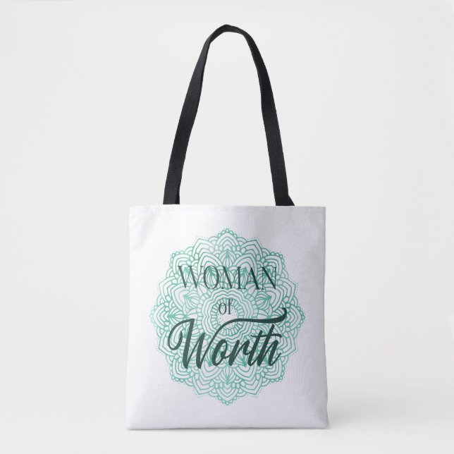 Tela Bolso tote Mujer de Valor (Anverso)