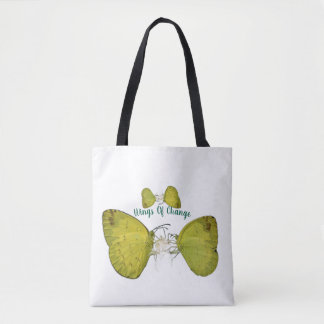 Tela Bolso tote Mujeres Mariposa / Alas de Cambio