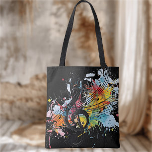 Tela Bolso Tote para Amantes de la Música Vibrante y Co