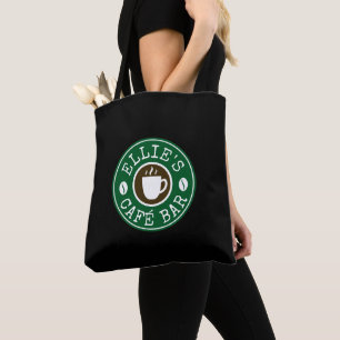 Tela Bolso tote para hombro de barista con logotipo de 