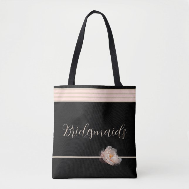 Tela Bolso tote Peonía Damas de Honor (Anverso)