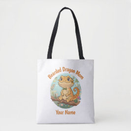 Tela Bolso tote personalizado para mamá de dragón barbu