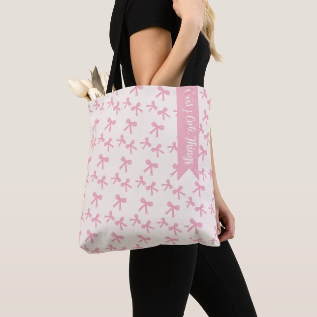 Tela Bolso tote Sueños de Lazo Rosa (Detalle)