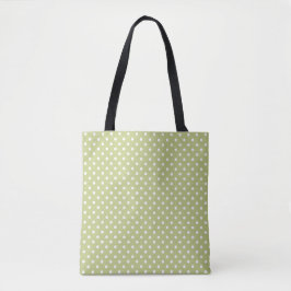 Tela Bolso Totel de Lunares Verde Oliva Claro | Carryal
