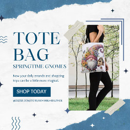 Tela Bolso Totem con Gnomo de Primavera