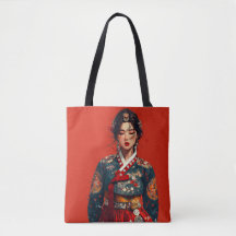 Bolso Totem con retrato de Hanbok moderno