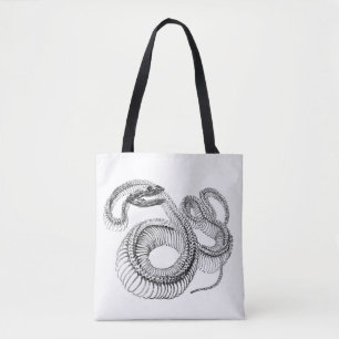 Tela Bolso Totem Cuaderno Esqueleto de Serpiente