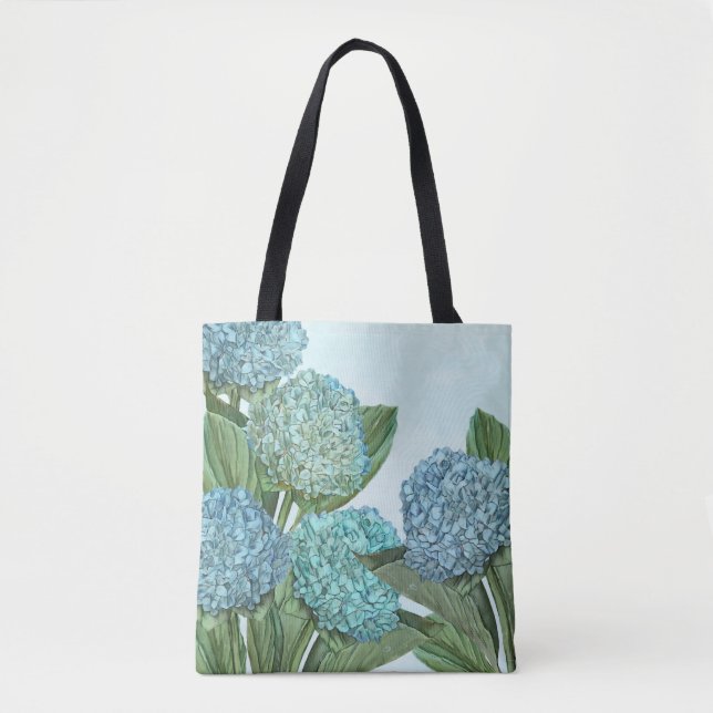 Tela Bolso Totem de Hortensia Azul (Anverso)