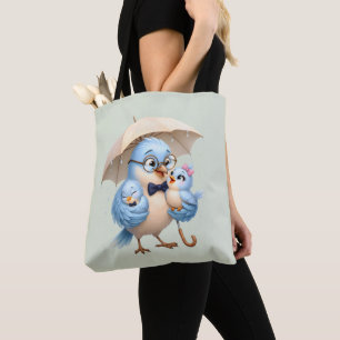 Tela Bolso Totem Familia de Papá Pájaro
