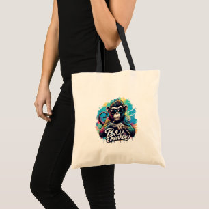 Tela Bolso Totemono de Mono Malo acuarela