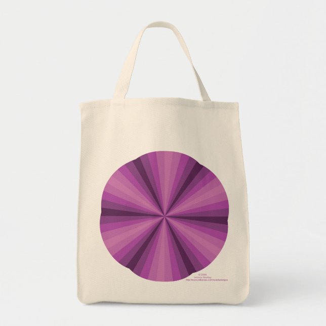 Tela Bolso Totero Morado de Ilusión Óptica (Frente)