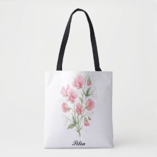 Tela Bolso Totte de Flores Personalizado – Boda Persona