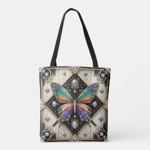Tela Bolso Totte de Lujo Diamantes Mariposa Arcoíris
