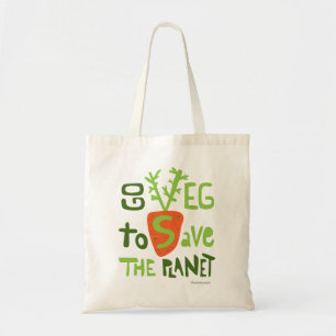 Tela Bolso vegetariano de las letras del Doodle del