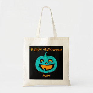 Tela Bolso verde azulado de la invitación de Halloween