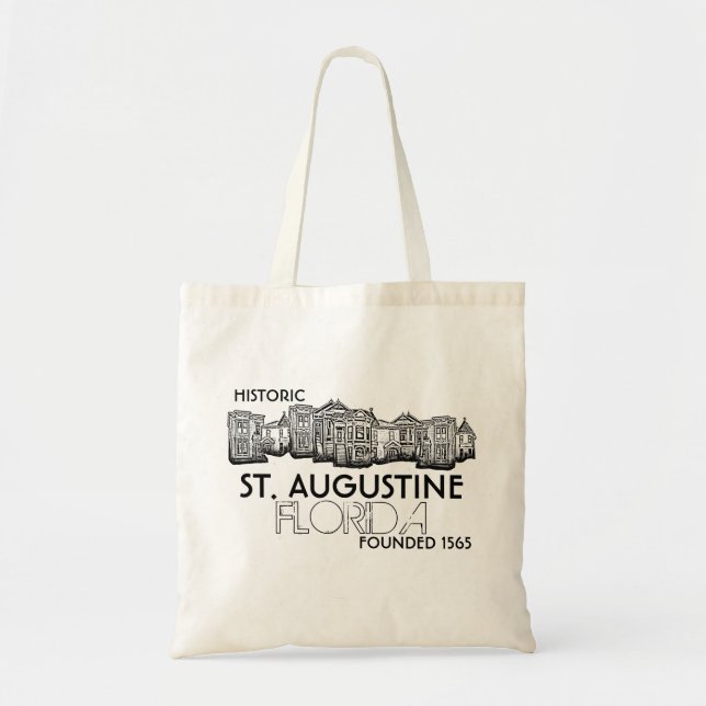 Tela Bolso viejo histórico de la ciudad de St Augustine (Frente)