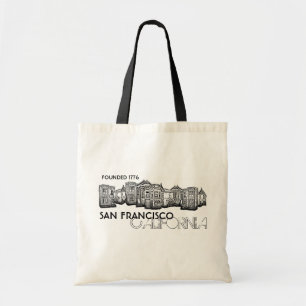 Tela Bolso viejo negro de la ciudad de San Francisco
