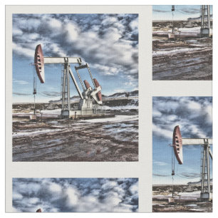 Tela Bombeo colorido de yacimientos de petróleo