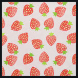 Tela Bonito de patrón de fruta de fresa de crema<br><div class="desc">Este diseño de tejido de bonito, de fresa y de fresa para los amantes de la fruta, tiene fresas con un ligero gradiente/acuarela. Las fresas descansan sobre un fondo rosa claro, ligeramente moteado. Si te gustan las fresas, esta es la hermosa tela con estampado para ti. Esto es parte de...</div>