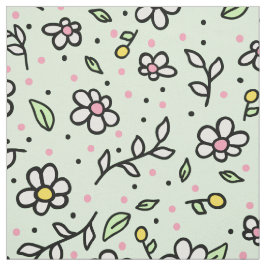 Tela Bonito Doodle Daisy Flowers Cute Girly Pattern