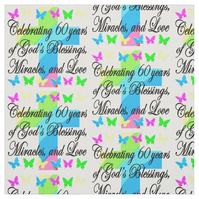 TELA BONITO FABRICANTE DE CUMPLEAÑOS 60 CRISTIANO (Retal)