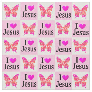 TELA BONITO MARIPOSA ROSA ME ENCANTA JESÚS FABRIC