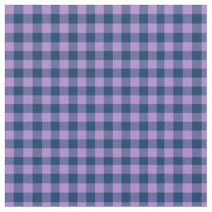 Tela Bonito Mauve, Navy Blue Check Gingham Fabric