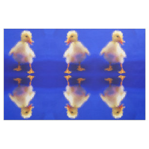 Tela bonito pato lindo pintado de fondo azul