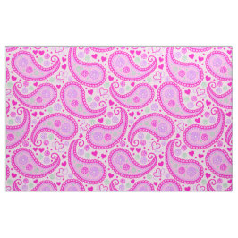 Tela Bonito Pink Paisley Love Hearts