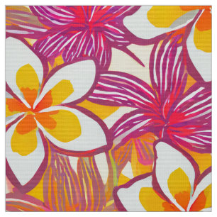 Tela Bonito plumeria aloha print