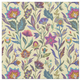 Tela Bonito retro Patrón victoriano l Flores amarillas