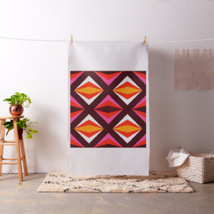 Tela Boomerang de diamantes tropicales retro funky 