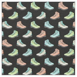 Tela Boots de senderismo en Pastel con estampado negro