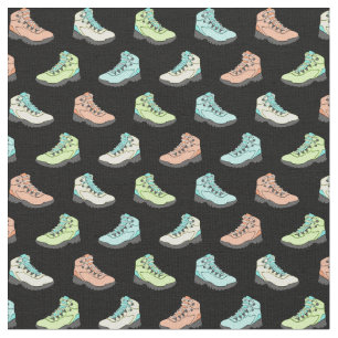 Tela Boots de senderismo en Pastel con estampado negro