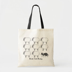 Tela Border collie que reúne el bolso de las ovejas