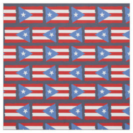 Tela Bordes rasgados: Bandera de Puerto Rico