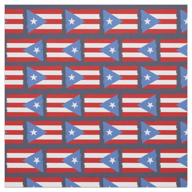 Tela Bordes rasgados: Bandera de Puerto Rico (Retal)