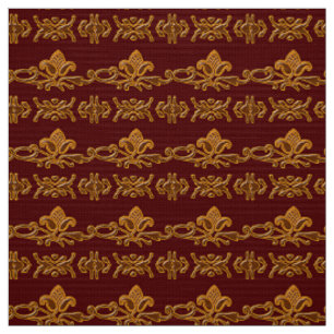 Tela Borgoña barroca floral retra