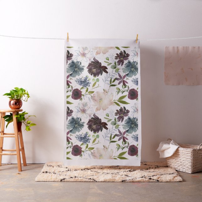 Tela Borgoña, Rubor y flores de la marina (In Situ)