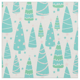 Tela Bosque de árboles de Navidad Pastel