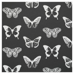 Tela Bosquejo, blanco y negro de la mariposa