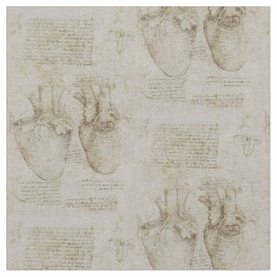 Tela Bosquejos humanos de la anatomía del corazón de 